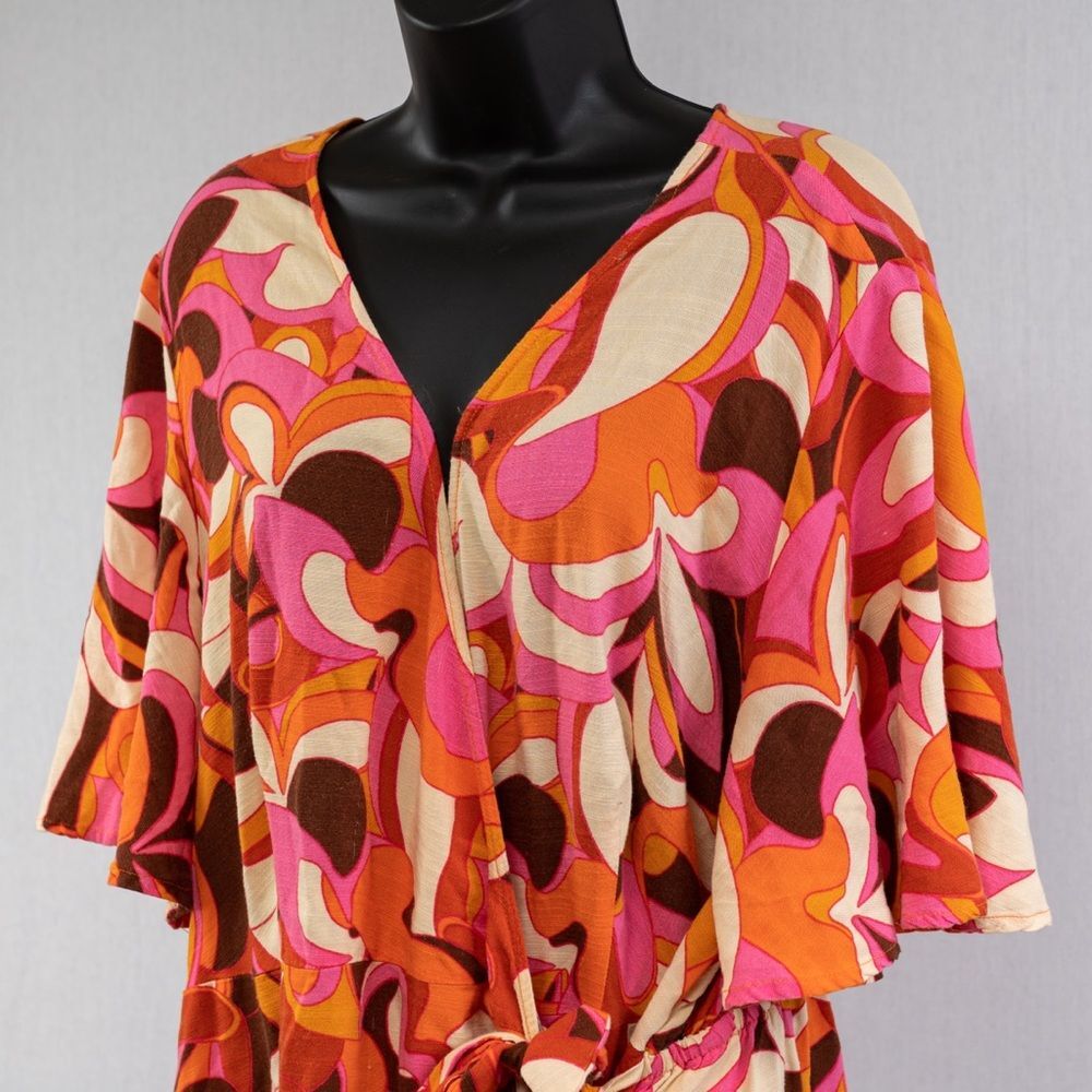 Ava & Viv Multicolored Wrap Romper Size 2x - image 3